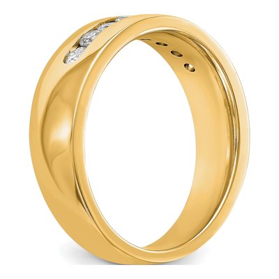 Men's 14K Yellow Gold 1/2 ct tw Lab-Grown Diamond Channel Ring – view 7