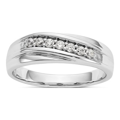 Men's 14K White Gold 1/4 ct tw Lab-Grown Diamond Ring