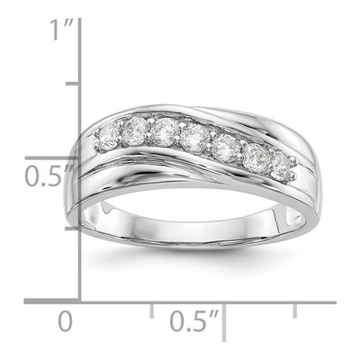 Men's 14K White Gold 1/2 ct tw Lab-Grown Diamond Seven Ring – view 3