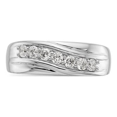 Men's 14K White Gold 1/2 ct tw Lab-Grown Diamond Seven Ring – view 5