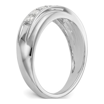 Men's 14K White Gold 1/2 ct tw Lab-Grown Diamond Seven Ring – view 7