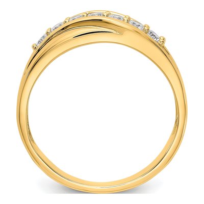 Men's 14K Yellow Gold 1/2 ct tw Lab-Grown Diamond Seven Ring – view 3
