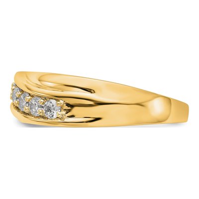Men's 14K Yellow Gold 1/2 ct tw Lab-Grown Diamond Seven Ring – view 5