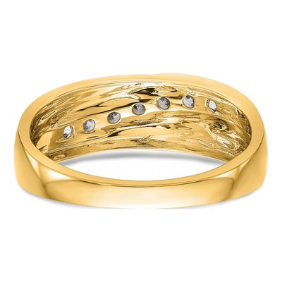 Men's 14K Yellow Gold 1/2 ct tw Lab-Grown Diamond Seven Ring – view 7