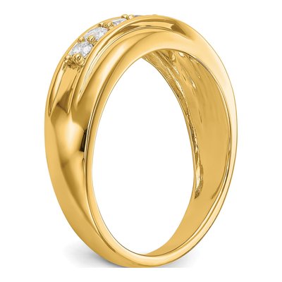 Men's 14K Yellow Gold 1/2 ct tw Lab-Grown Diamond Seven Ring – view 8