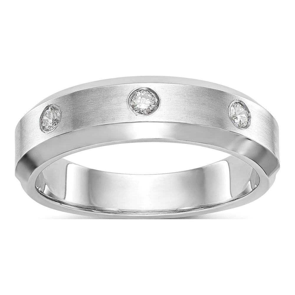 Men's 14K White Gold 1/6 ct tw Lab-Grown Diamond Ring