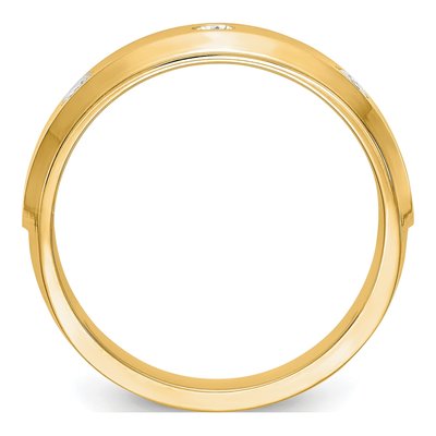 Men's 14K Yellow Gold 1/6 ct tw Lab-Grown Diamond Ring – view 3