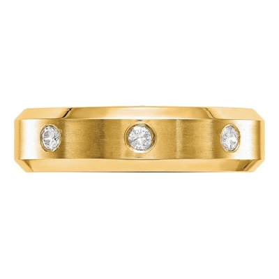 Men's 14K Yellow Gold 1/6 ct tw Lab-Grown Diamond Ring – view 5