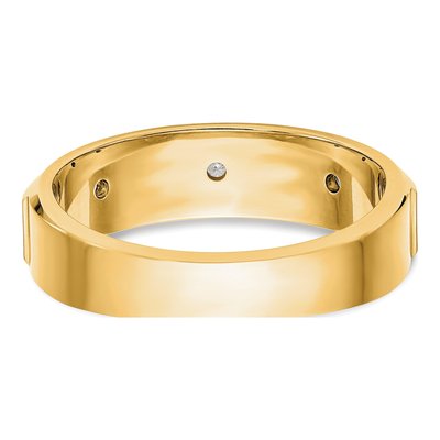 Men's 14K Yellow Gold 1/6 ct tw Lab-Grown Diamond Ring – view 6
