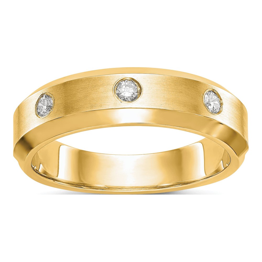 Men's 14K Yellow Gold 1/6 ct tw Lab-Grown Diamond Ring