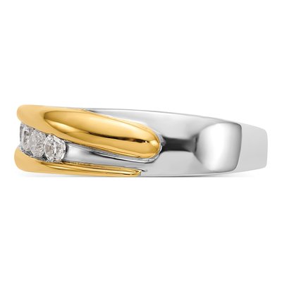 Men's 14K Two-Tone Gold 3/8 ct tw Lab-Grown Diamond Sz Ring – view 5