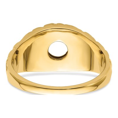 Men's 14K Yellow Gold Holds Center Ring Mounting – view 4