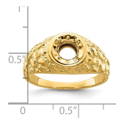 Men's 14K Yellow Gold Holds Center Ring Mounting – view 6