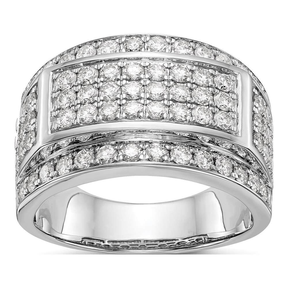 10K White Gold Lab Grown Diamond Vs/Si Gh, Men's Band