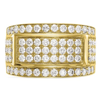 Men's 10K Yellow Gold 2 ct tw Lab-Grown Diamond Ring – view 6
