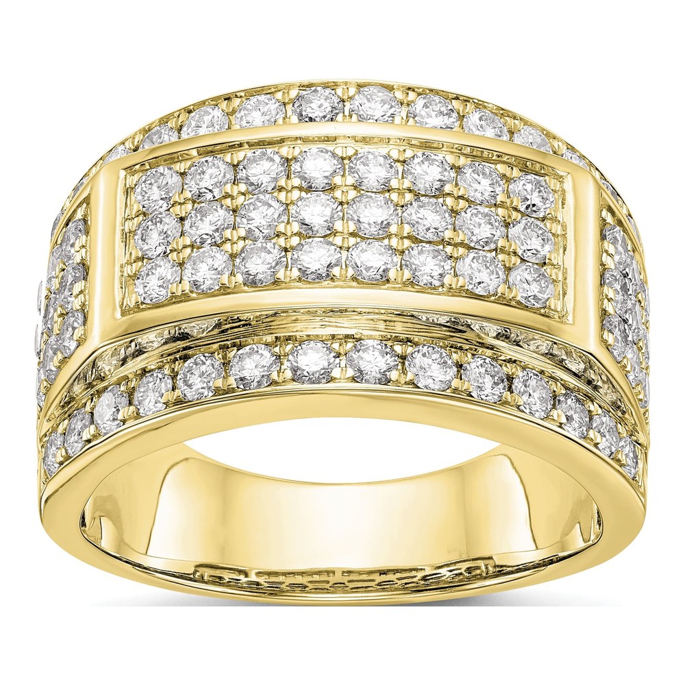 Men's 10K Yellow Gold 2 ct tw Lab-Grown Diamond Ring