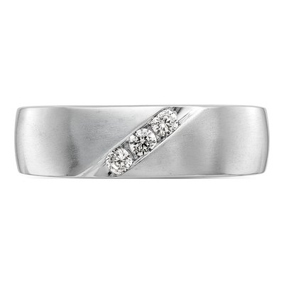 Men's 14K White Gold 1/5 ct tw Lab-Grown Diamond Ring – view 5