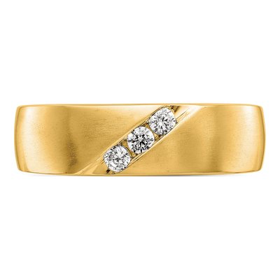 Men's 14K Yellow Gold 1/5 ct tw Lab-Grown Diamond Ring – view 5