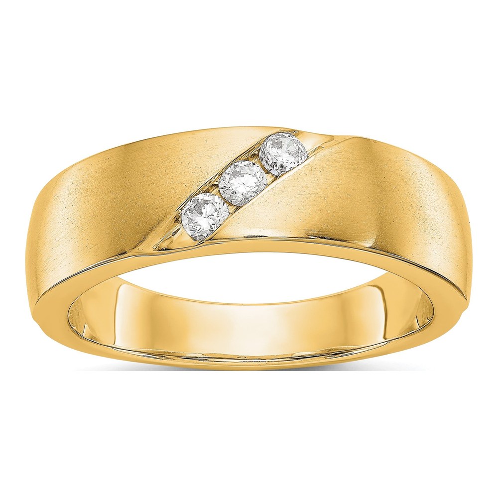 True Origin 14K Yellow Gold Men's Lab Diamond Band