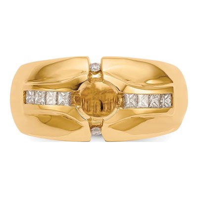 Men's 14K Yellow Gold Diamond Ring Mounting – view 6