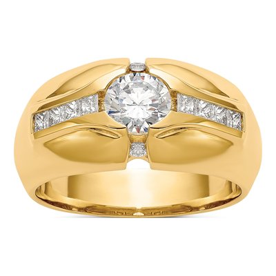 Men's 14K Yellow Gold Diamond Ring Mounting
