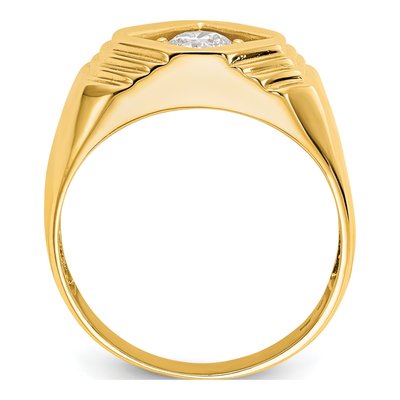 Men's 14K Yellow Gold 1/2 ct tw Diamond Wedding Band – view 3