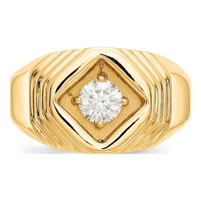 Men's 14K Yellow Gold 1/2 ct tw Diamond Wedding Band – view 5