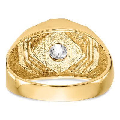 Men's 14K Yellow Gold 1/2 ct tw Diamond Wedding Band – view 6