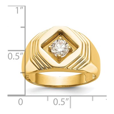 Men's 14K Yellow Gold 1/2 ct tw Diamond Wedding Band – view 8