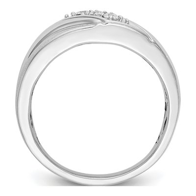 Men's 14K White Gold 1/6 ct tw Lab-Grown Diamond 3-Stone Ring – view 3