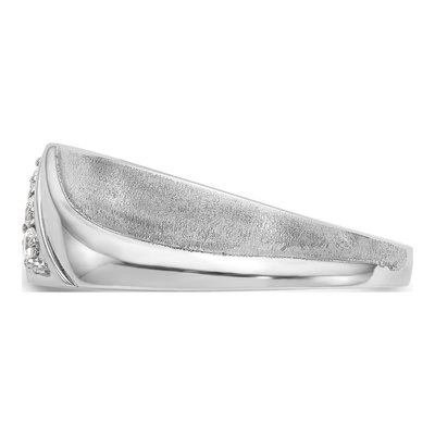 Men's 14K White Gold 1/6 ct tw Lab-Grown Diamond 3-Stone Ring – view 5