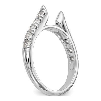 14K White Gold Diamond Peg Engagement Engagement Ring Semi-Mount – view 6