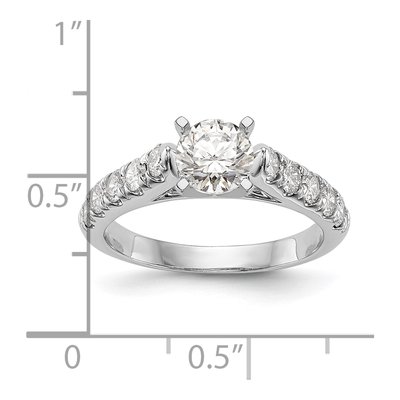 14K White Gold Diamond Peg Engagement Engagement Ring Semi-Mount – view 8