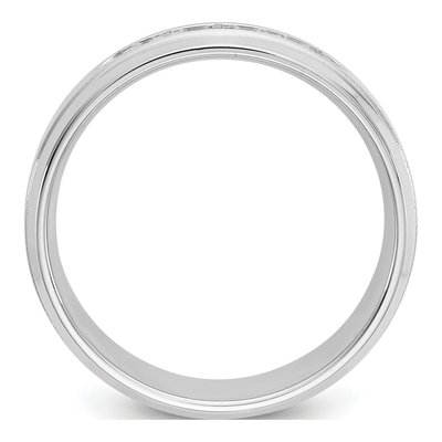 14K White Gold 1/2 ct tw Lab-Grown Diamond Bevel Miligrain Ring – view 3