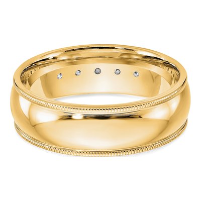 Men's 14K Yellow Gold 1/2 ct tw Lab-Grown Diamond Miligrain Ring – view 5