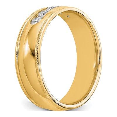 Men's 14K Yellow Gold 1/2 ct tw Lab-Grown Diamond Miligrain Ring – view 6