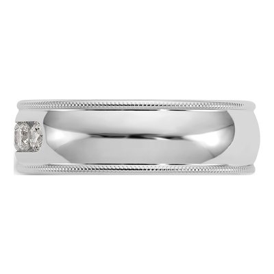 Men's 14K White Gold 1/2 ct tw Lab-Grown Diamond Miligrain Ring – view 4