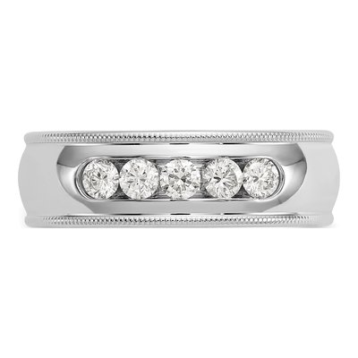 Men's 14K White Gold 1/2 ct tw Lab-Grown Diamond Miligrain Ring – view 5