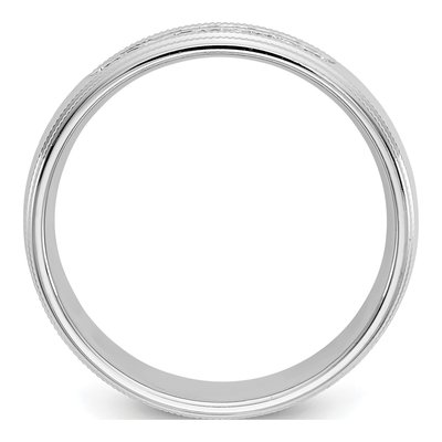14K White Gold 1/2 ct tw Lab-Grown Diamond Double Miligrain Ring – view 3