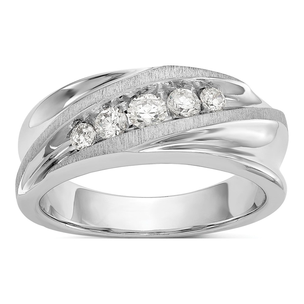 Men's 14K White Gold 1/2 ct tw Lab-Grown Diamond Ring