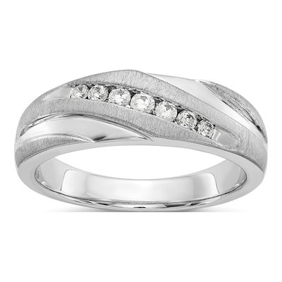 Men's 14K White Gold 1/4 ct tw Lab-Grown Diamond Ring