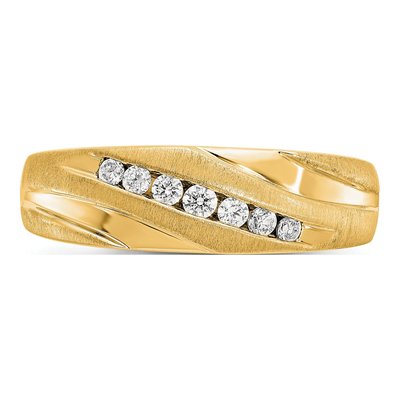 Men's 14K Yellow Gold 1/4 ct tw Lab-Grown Diamond Ring – view 4