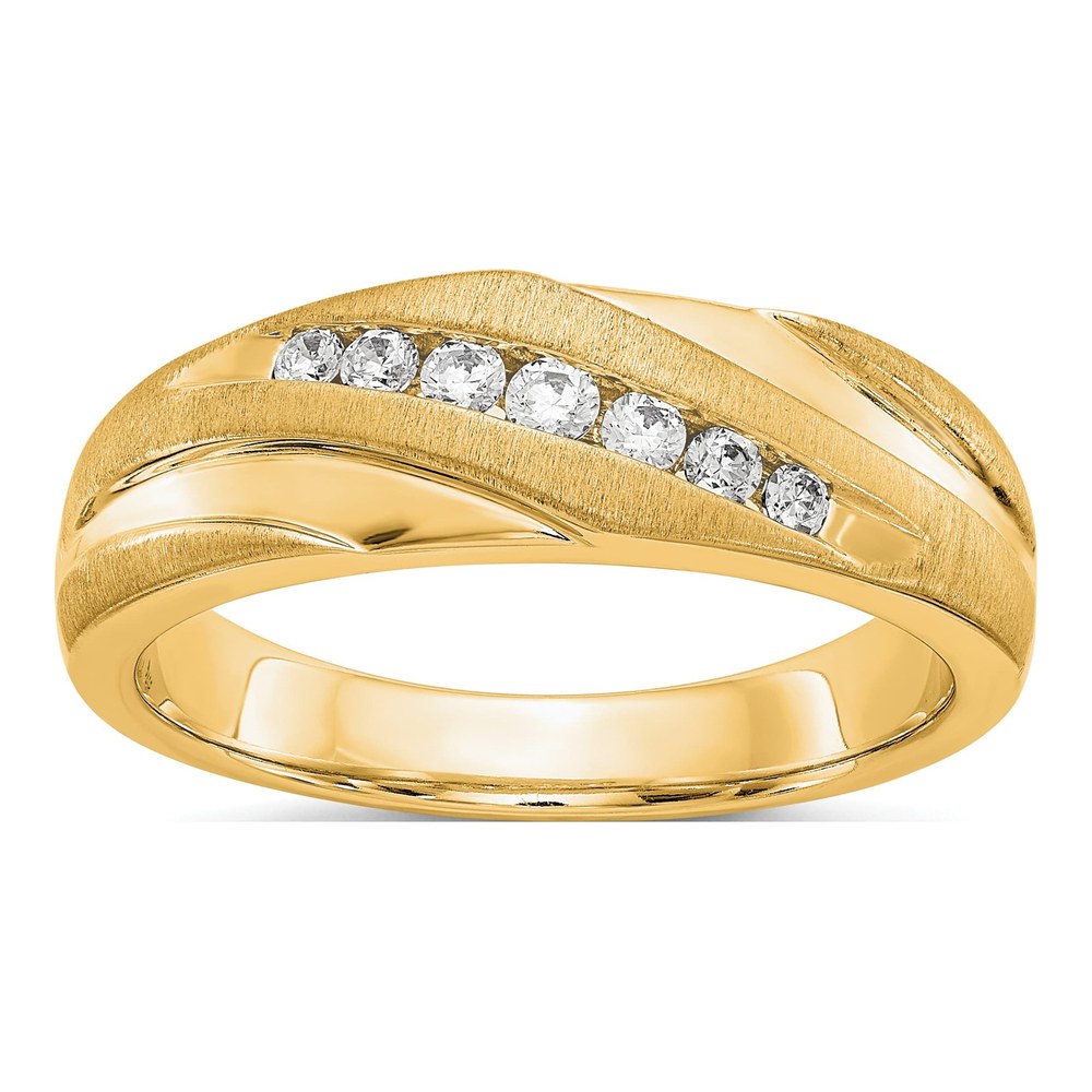 Men's 14K Yellow Gold 1/4 ct tw Lab-Grown Diamond Ring