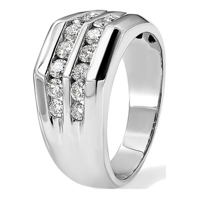 Men's 14K White Gold Ring Mounting – view 8