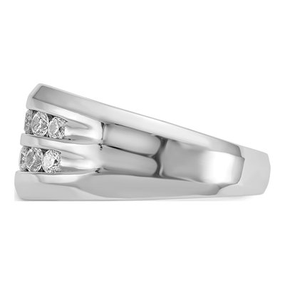 Men's 14K White Gold 1/2 ct tw Lab-Grown Diamond Double Channel Ring – view 4