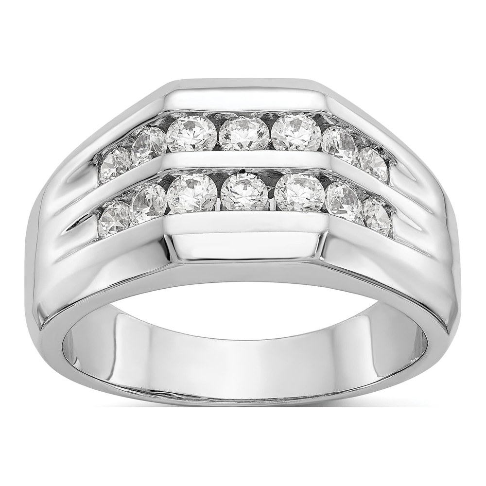 Men's 14K White Gold Lab Grown Diamond Band