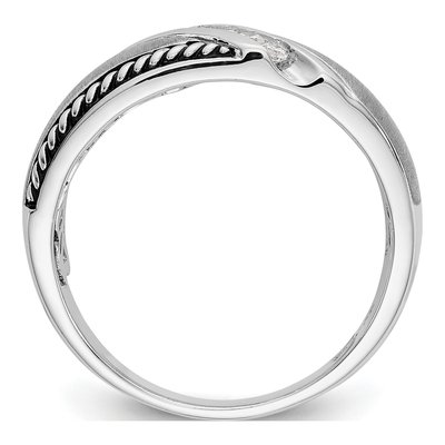Men's 14K White Gold Antiqued Ring Mounting – view 2