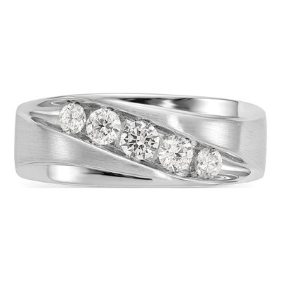 Men's 14K White Gold 1/2 ct tw Lab-Grown Diamond Ring – view 4