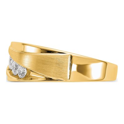 Men's 14K Yellow Gold 1/2 ct tw Lab-Grown Diamond Ring – view 3