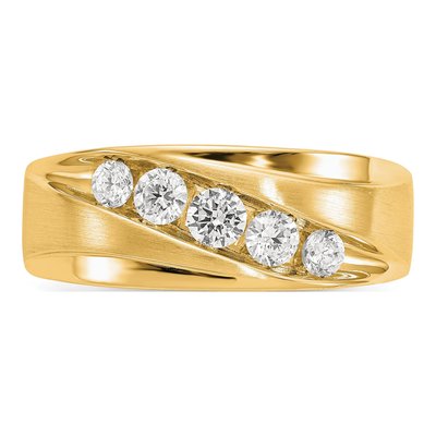 Men's 14K Yellow Gold 1/2 ct tw Lab-Grown Diamond Ring – view 4